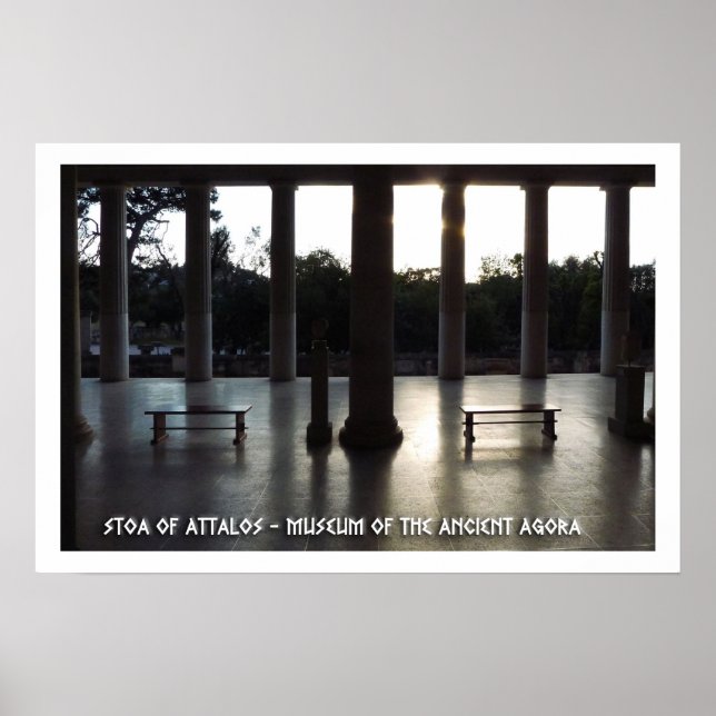 Ancient Agora of Athens, Greece. Stoa of Attalos Poster (Front)