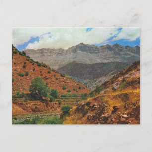 Ancient agricultural terraces, Atlas mountains, Mo Postcard