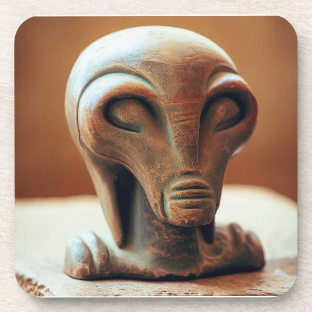 Ancient Alien Statue Coaster (Front)