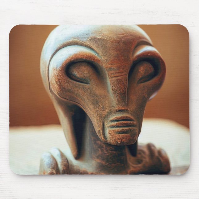 Ancient Alien Statue Mouse Mat (Front)