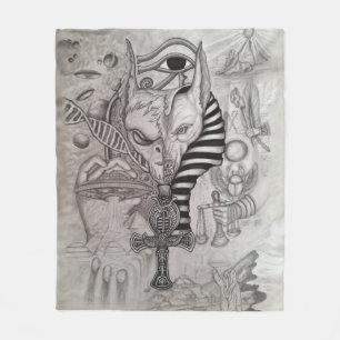 Ancient Aliens , Anubis Fleece Blanket