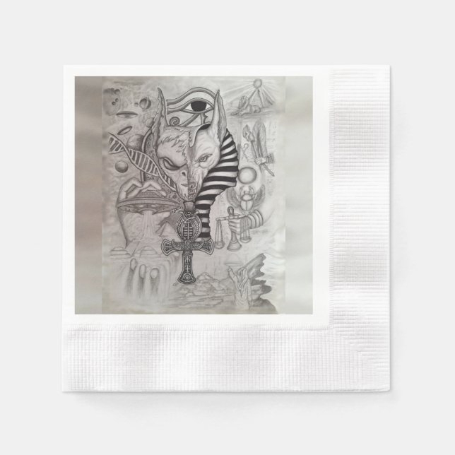 Ancient Aliens , Anubis Napkin (Front)