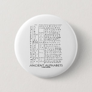 Ancient Alphabets 6 Cm Round Badge
