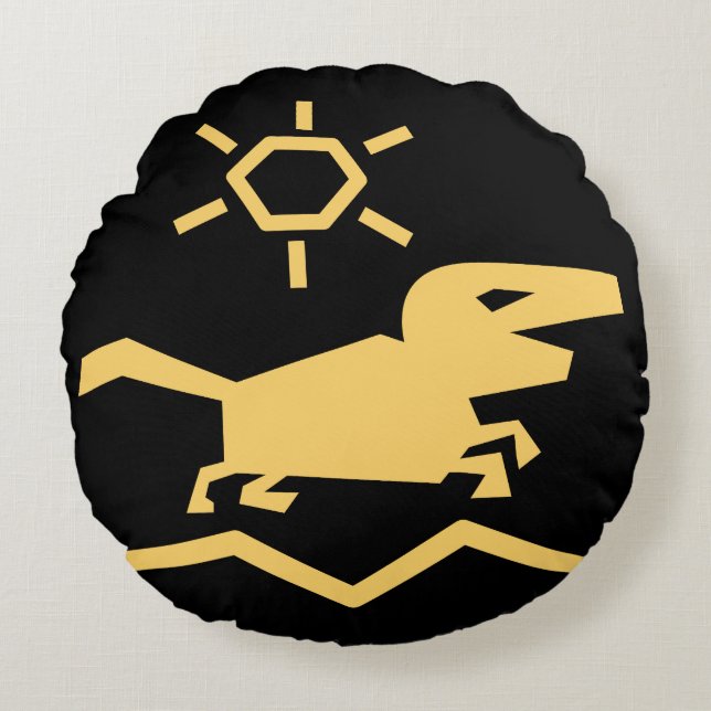 Ancient animal ancestors round cushion (Front)