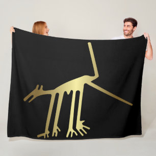 Ancient Animals - Gold Geoglyph Animal Fleece Blanket