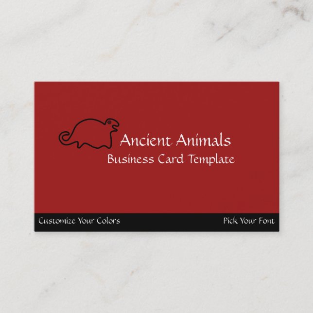 Ancient Animals - Logo Seal Business Card (Front)