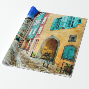 Ancient architecture art wrapping paper