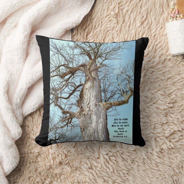 Ancient Ash Zechariah 4:6  Cushion (Blanket)