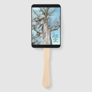 Ancient Ash Zechariah 4:6 Hand Fan