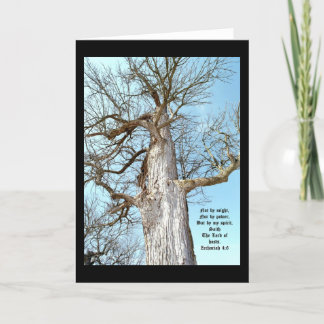 Ancient Ash Zechariah 4:6 Thank You Card