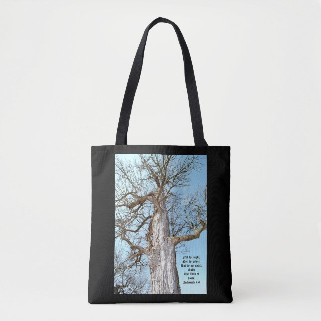 Ancient Ash Zechariah 4:6  Tote Bag (Front)