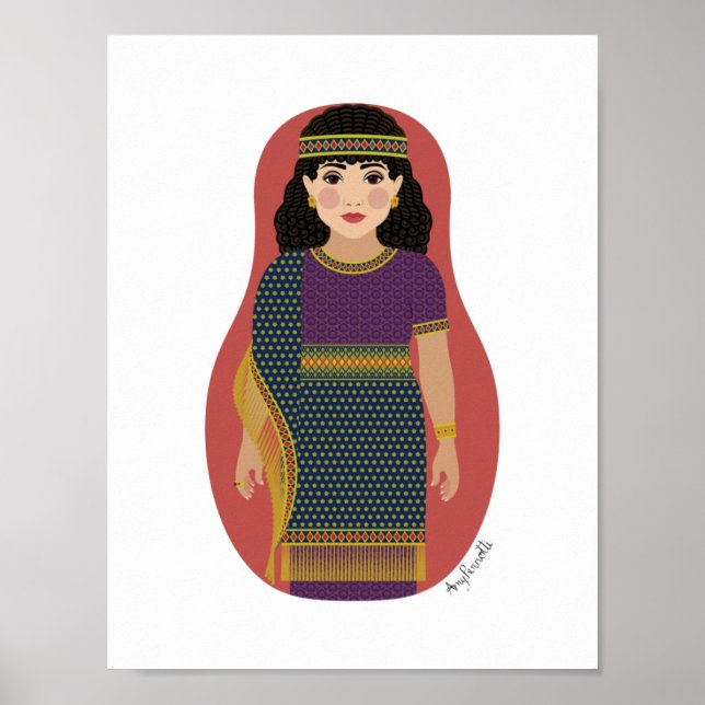 Ancient Assyrian Matryoshka Poster (Front)