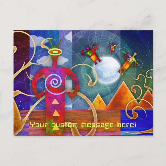 Ancient Astro Alien Angels Ascending Postcard (Front)