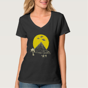 Ancient Astronaut Egyptian Pyramid UFO Conspiracy T-Shirt