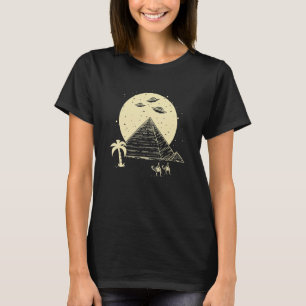 Ancient Astronaut Egyptian Pyramid UFO Conspiracy T-Shirt