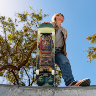 Ancient Astronaut Explorer Floating in Space Skateboard