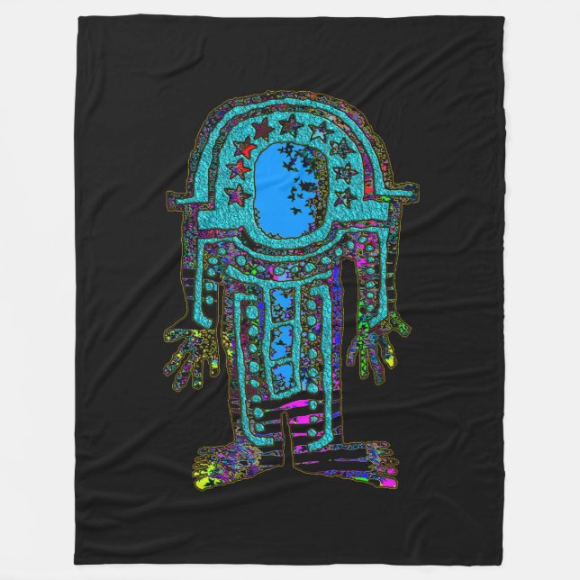 Ancient Astronaut Fleece Blanket (Front)