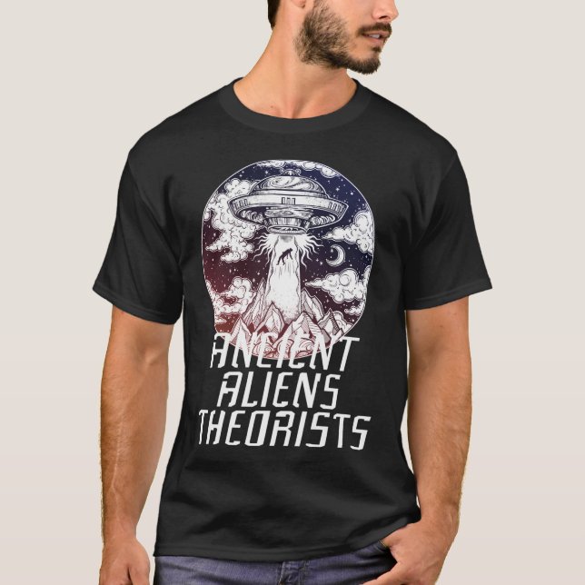 Ancient Astronaut Theorists Conspiracy Theory Grey T-Shirt (Front)