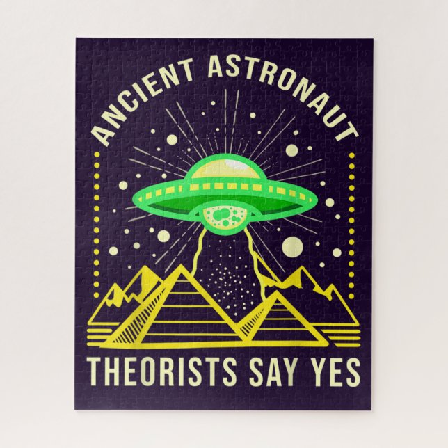 Ancient Astronaut Theorists Say Yes Alien Theory Jigsaw Puzzle (Vertical)