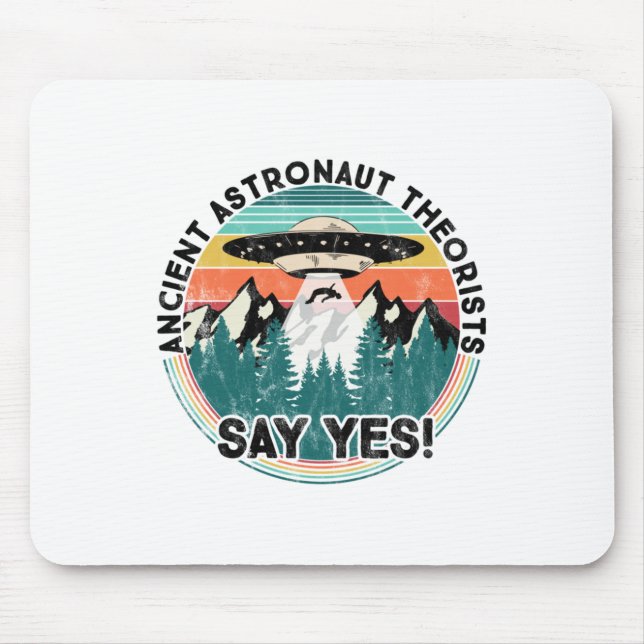 Ancient Astronaut Theorists Say Yes - Aliens Long  Mouse Mat (Front)