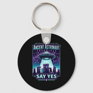 Ancient Astronaut Theorists Say Yes Aliens Premium Key Ring