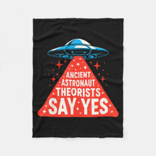 Ancient Astronaut Theorists Ufo Alien Spaceship Ou Fleece Blanket