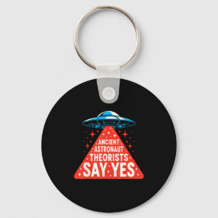 Ancient Astronaut Theorists Ufo Alien Spaceship Ou Key Ring