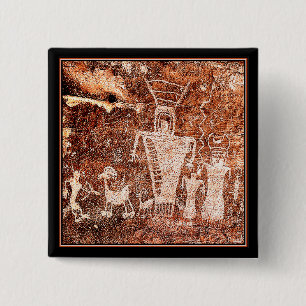 ANCIENT ASTRONAUTS 15 CM SQUARE BADGE