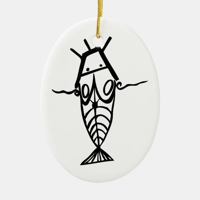 Ancient Astronauts Ceramic Tree Decoration (Front)