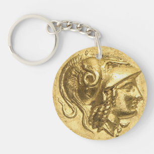Ancient Athena Coin Key Ring