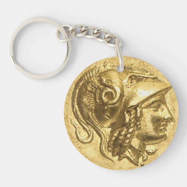 Ancient Athena Coin Key Ring (Front)
