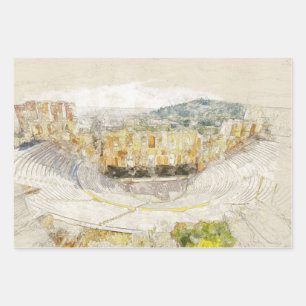 Ancient Athens Theatre Wrapping Paper – Landmark