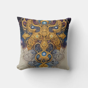 Ancient Aztec & Celtic Abstract mixed symbols  Cushion