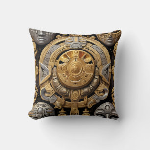 Ancient Aztec & Celtic Abstract mixed symbols Cushion