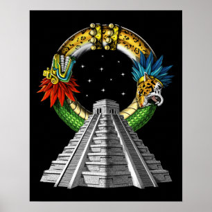 Ancient Aztec Pyramid  Poster