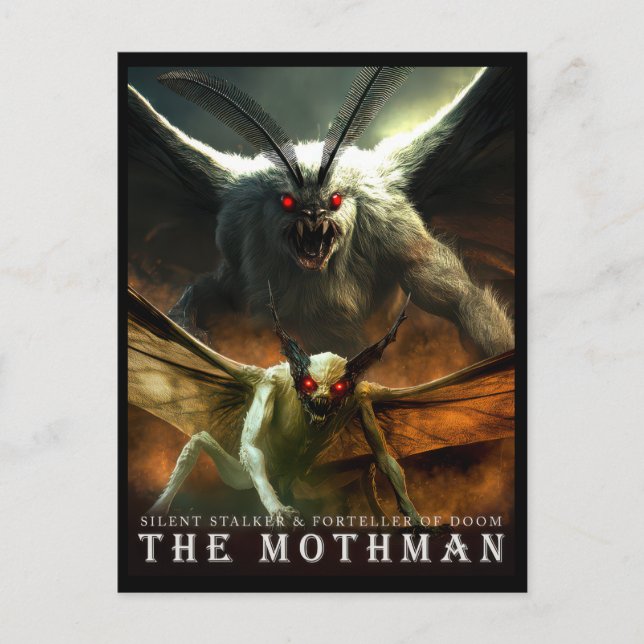 Ancient Beast & Creatures: The Mothman Postcard (Front)
