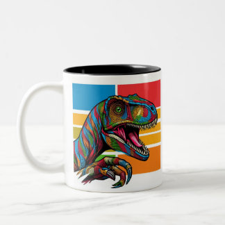 Ancient Beasts Two-Tone Coffee Mug