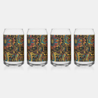 Ancient Blue "Aztec Dream" 16oz Printed Glass Set