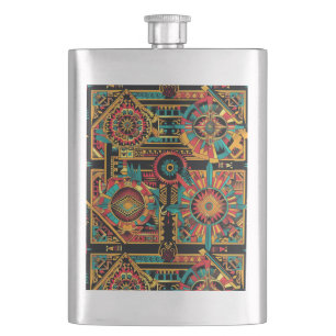 Ancient Blue "Aztec Dream" Classic Flask