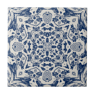 ancient blue pattern tile