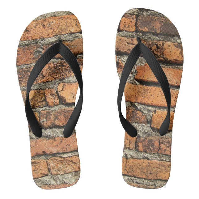 Ancient Brick Wall Flip Flops (Footbed)