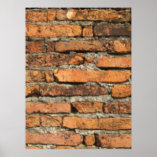 Ancient Brick Wall Poster