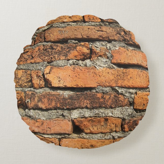 Ancient Brick Wall Round Cushion (Front)
