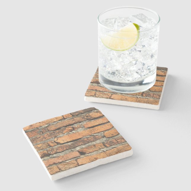Ancient Brick Wall Stone Coaster (Side)