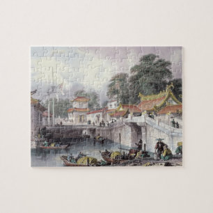 Ancient Bridge over the River at Chapro, c.1850 (c Jigsaw Puzzle