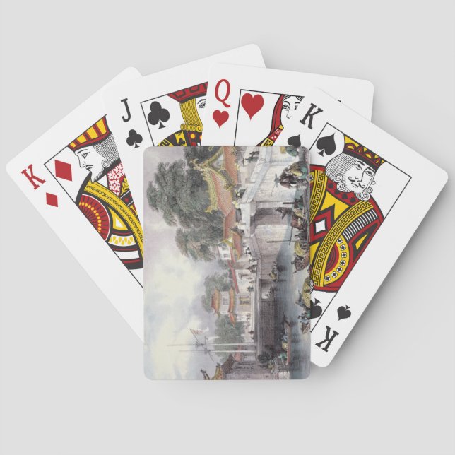 Ancient Bridge over the River at Chapro, c.1850 (c Playing Cards (Back)