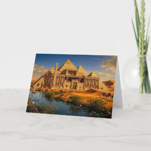 Ancient Castle from the Scorching Sands Holiday Card