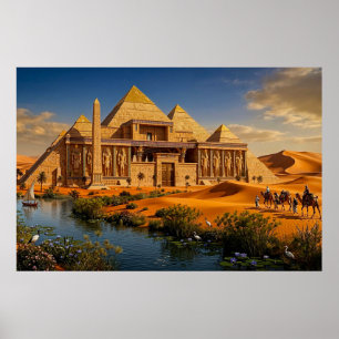 Ancient Castle from the Scorching Sands Poster
