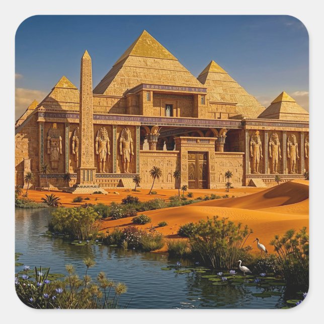 Ancient Castle from the Scorching Sands Square Sticker (Front)