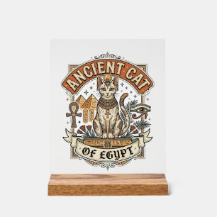 Ancient Cat Of Egypt Cat Ancient Egypt Vintage Vec Acrylic Sign